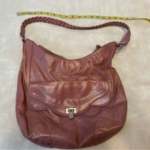 B makowsky pink leather handbag